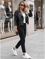 Jeansy damskie mom fit z wysokim stanem czarne FashionStreet ZY3115