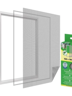 MOSKYTIÉRA DO OKNA 150X180 BÍLÝ POLYESTER + PÁSEK NA SUCHÝ ZIP