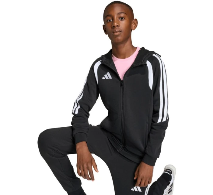 Dětská mikina adidas Tiro 26 League Sweat Full Zip Hoodie černá KF3324 Dětská mikina adidas Tiro 26 League Sweat Full Zip Hoodie černá KF3324