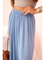 Široké dámské viskózové kalhoty s elastickým pasem z model 21117193 - K-Fashion