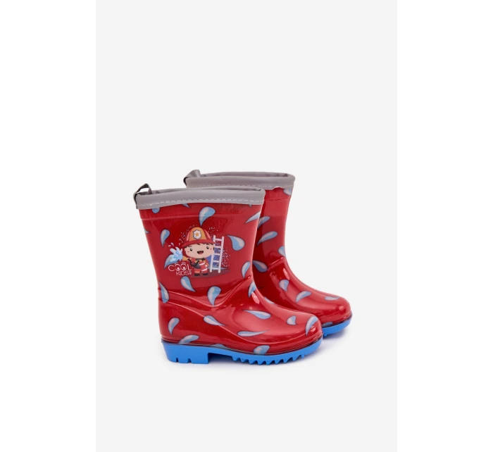 Dětské holínky hasič červené Breezly