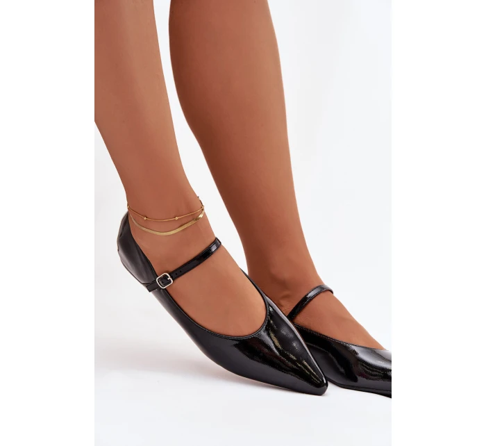 Lakované baleríny s páskem černé model 21772392 - Boto Lakované baleríny s páskem černé model 21772392 - Boto