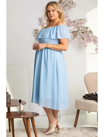 Dámské šaty model 20461219 světle modré - Karko