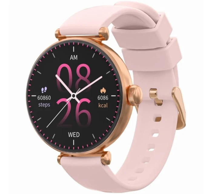 Chytré hodinky Gravity Pink Gold Silver Pink 2 Stripes GT26-4 Chytré hodinky Gravity Pink Gold Silver Pink 2 Stripes GT26-4