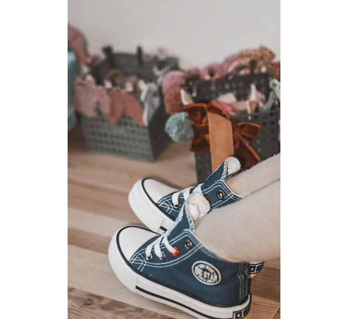 Dětské Tenisky Vysoké Se Zipem BIG STAR model 21545337 Tmavě Modré - Big Star Shoes Dětské Tenisky Vysoké Se Zipem BIG STAR model 21545337 Tmavě Modré - Big Star Shoes