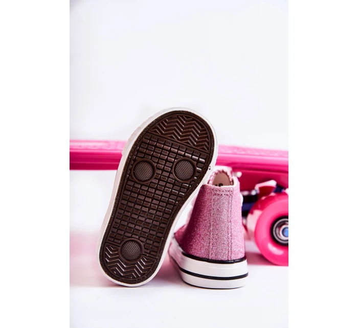 Dětské růžové vysoké tenisky Catrina