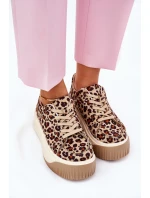 Tenisky Na Masivní Platformě Hladké Béžové Tirvanis Tenisky Na Masivní Platformě Hladké Béžové Tirvanis