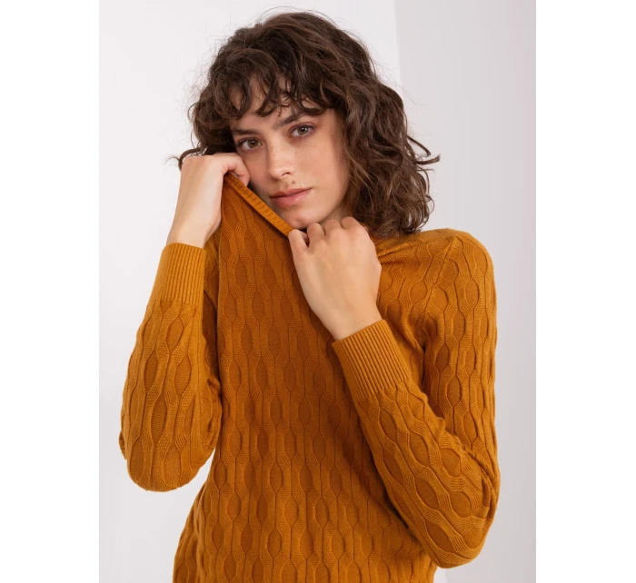 Sweter AT SW  ciemny żółty model 19014840 - FPrice