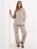 Koszula LK KS model 21801720 beżowy - FPrice Koszula LK KS model 21801720 beżowy - FPrice