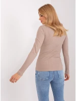 Bluzka RV BZ model 19069371 ciemny bezowy - FPrice Bluzka RV BZ model 19069371 ciemny bezowy - FPrice