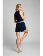 Dámské šortky na spaní LA017 námoř. modř - LaLupa Dámské šortky na spaní LA017 námoř. modř - LaLupa