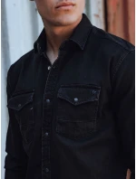 Pánská džínová košile černá Dstreet model 21978423 - FashionStreet Pánská džínová košile černá Dstreet model 21978423 - FashionStreet