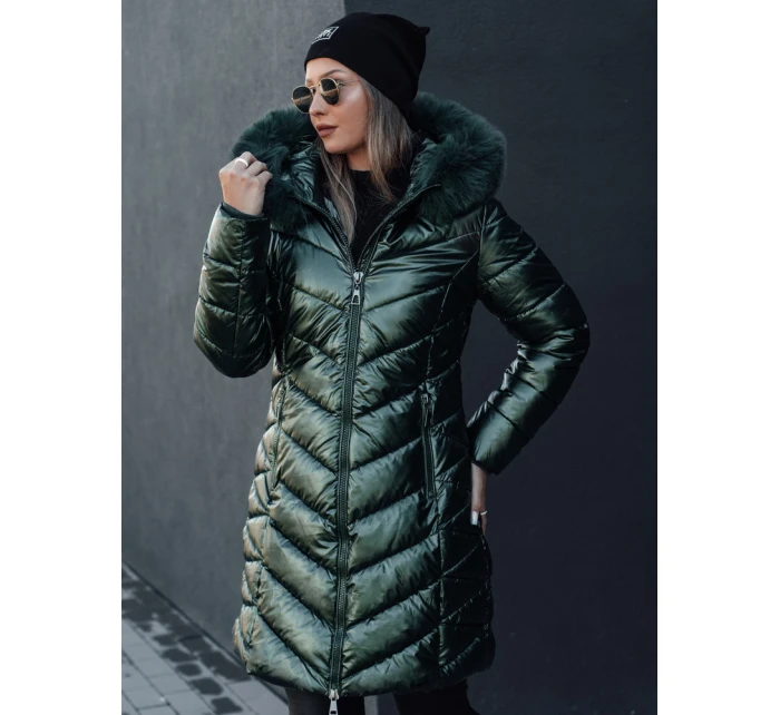 Dámská prošívaná zimní bunda BELLATRIX zelená FashionStreet TY4591
