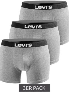 Pánské boxerky Levi's 3-Pack šedé bavlněné boxerky