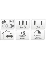 VÁNOČNÍ STROMEK SVĚTELNÝ ŘETĚZ 480 VEDL ČASOVAČ TEPLÁ BÍLÁ PRŮHLEDNÝ DRÁT