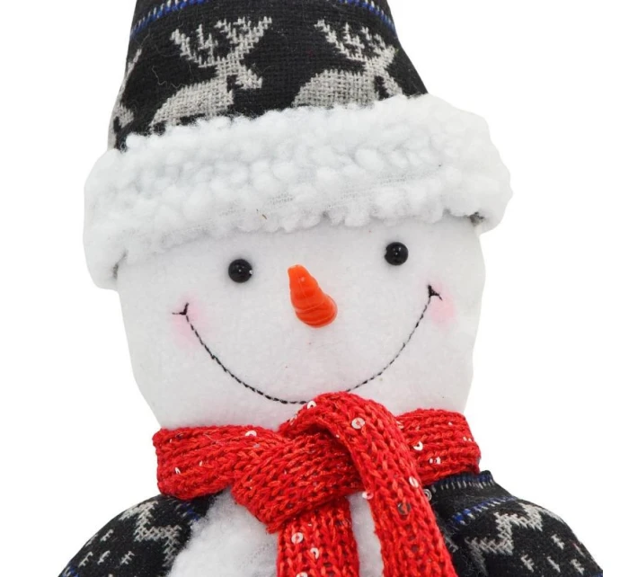 DEKORATIVNÍ SNĚHULÁK 50CM ŠEDÝ