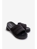 Dámské Žabky Na Platformě Big Star NN274772 Černé Dámské Žabky Na Platformě Big Star NN274772 Černé