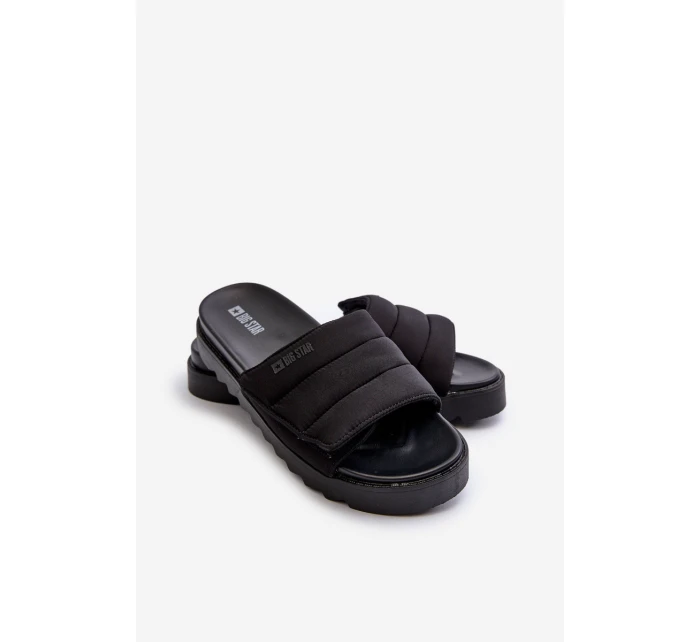 Dámské Žabky Na Platformě Big Star NN274772 Černé Dámské Žabky Na Platformě Big Star NN274772 Černé