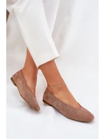 Klasické Baletky Z Eko Semiše Khaki model 21687293 - Boto