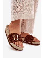 Dámské Pantofle Na Platformě Se Zlatou Přezkou Panthera Selira Dámské Pantofle Na Platformě Se Zlatou Přezkou Panthera Selira