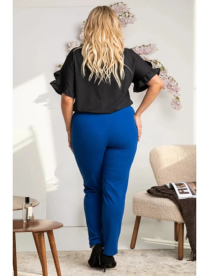 Dámské kalhoty modrá model 18201517 - Karko Dámské kalhoty modrá model 18201517 - Karko