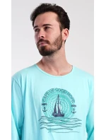 Pánská noční košile s dlouhým rukávem model 21822084 - Vienetta Pánská noční košile s dlouhým rukávem model 21822084 - Vienetta