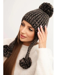 Dámská čepice ušanka Emma K343 mocca