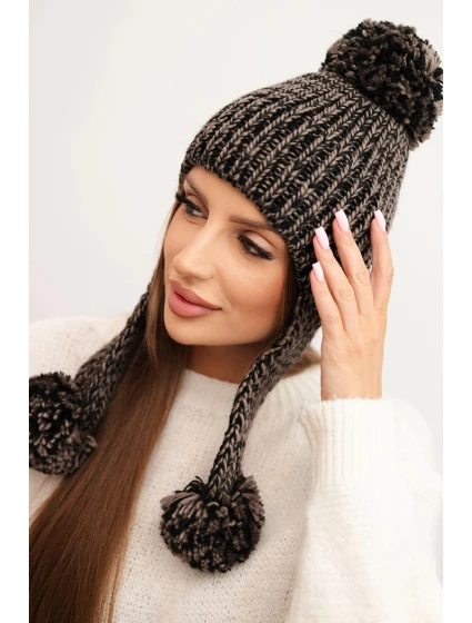 Dámská čepice ušanka Emma K343 mocca Dámská čepice ušanka Emma K343 mocca