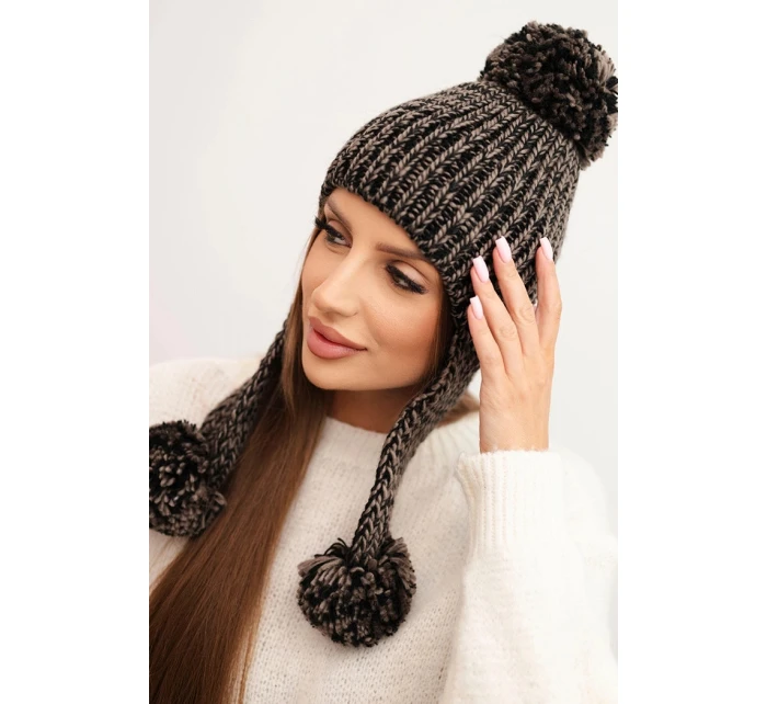 Dámská čepice ušanka Emma K343 mocca Dámská čepice ušanka Emma K343 mocca