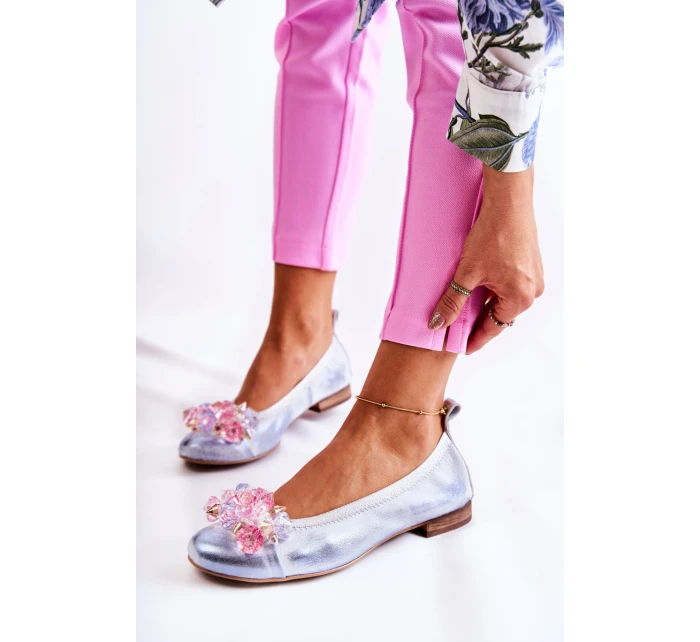 Dámské Kožené Baletky S model 21588973 - Zazoo Dámské Kožené Baletky S model 21588973 - Zazoo