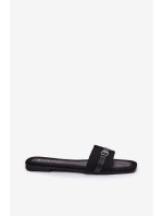 Ploché Dámské Pantofle S Páskem A Přezkou Černé Zilina Ploché Dámské Pantofle S Páskem A Přezkou Černé Zilina