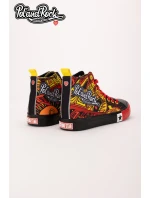 Tenisky Pol'and'Rock Festival X Big Star SS174501 Černo-Červené Tenisky Pol'and'Rock Festival X Big Star SS174501 Černo-Červené