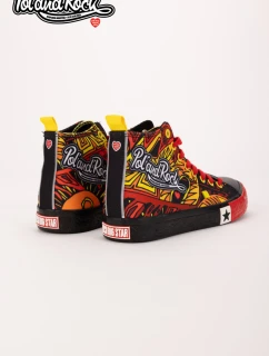 Tenisky Pol'and'Rock Festival X Big Star SS174501 Černo-Červené