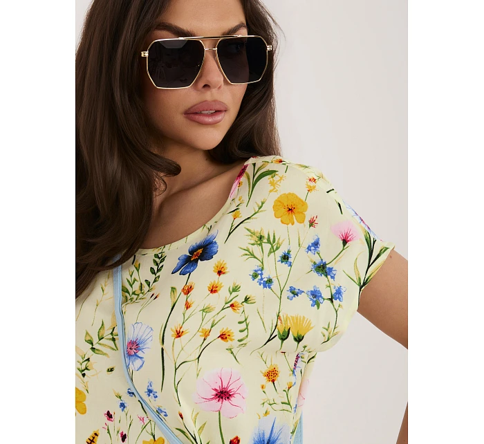 Bluzka model 22076791 jasny żółty - FPrice Bluzka model 22076791 jasny żółty - FPrice