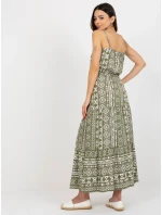 Dámské šaty D73771R30313B khaki - FPrice Dámské šaty D73771R30313B khaki - FPrice