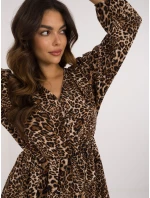 Sukienka DHJ SK czarno beżowy model 20535923 - FPrice Sukienka DHJ SK czarno beżowy model 20535923 - FPrice