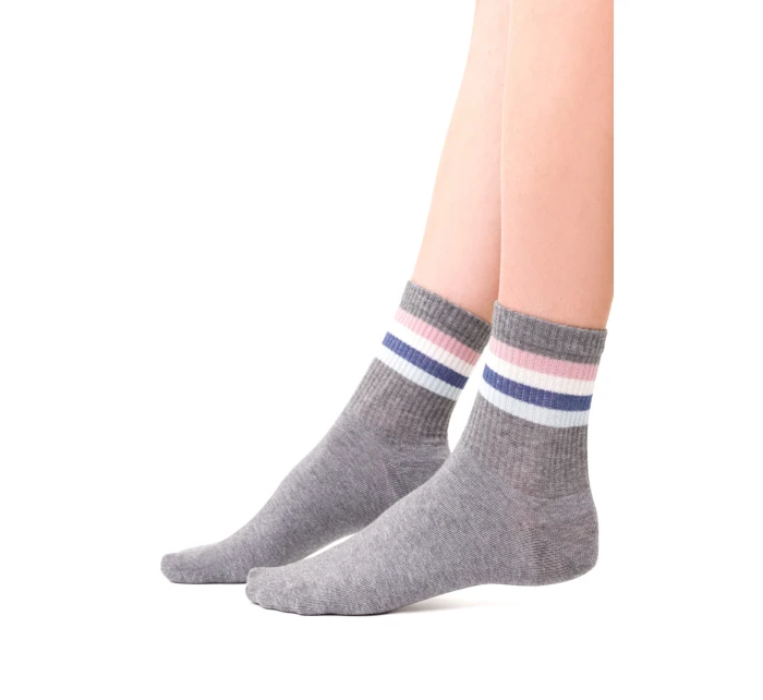 Ponožky 026-224 Melange Grey - Steven Ponožky 026-224 Melange Grey - Steven