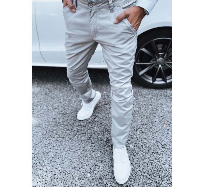 Pánské tmavě šedé kalhoty FashionStreet chinos UX4340