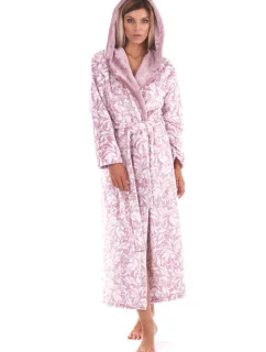 Dámský župan Flora s kapucí 3956 4303  mauve mist - Vestis