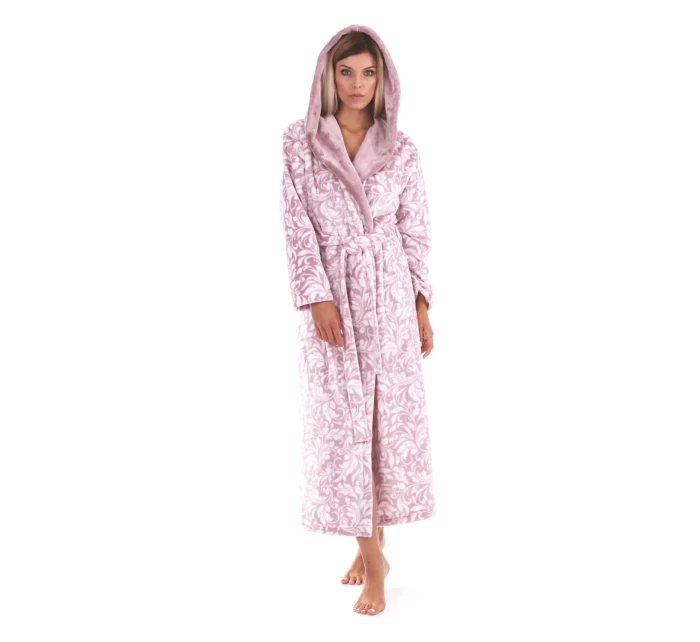 Dámský župan Flora s kapucí 3956 4303  mauve mist - Vestis