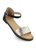 Dámské černo-zlaté sandály Filippo DS6917 Dámské černo-zlaté sandály Filippo DS6917