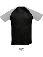 SOL'S Funky Pánské 2-barevné raglánové tričko 25.1190 black/grey melange