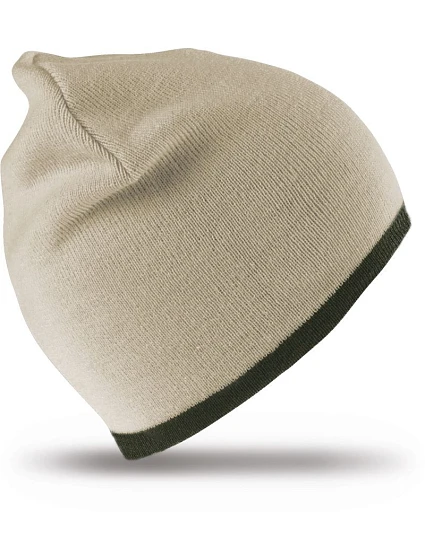 Result Headwear RC 046X Oboustranná pletená čepice 28.046X stone/olive Result Headwear RC 046X Oboustranná pletená čepice 28.046X stone/olive