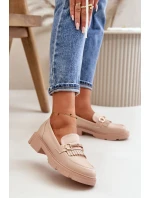 Dámské Mokasíny S Dekorací Eko Kůže Béžové model 21670524 - Boto Dámské Mokasíny S Dekorací Eko Kůže Béžové model 21670524 - Boto
