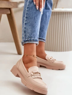 Dámské Mokasíny S Dekorací Eko Kůže Béžové model 21670524 - Boto