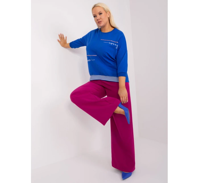 Bluzka RV BZ model 21480249 kobaltowy - FPrice Bluzka RV BZ model 21480249 kobaltowy - FPrice