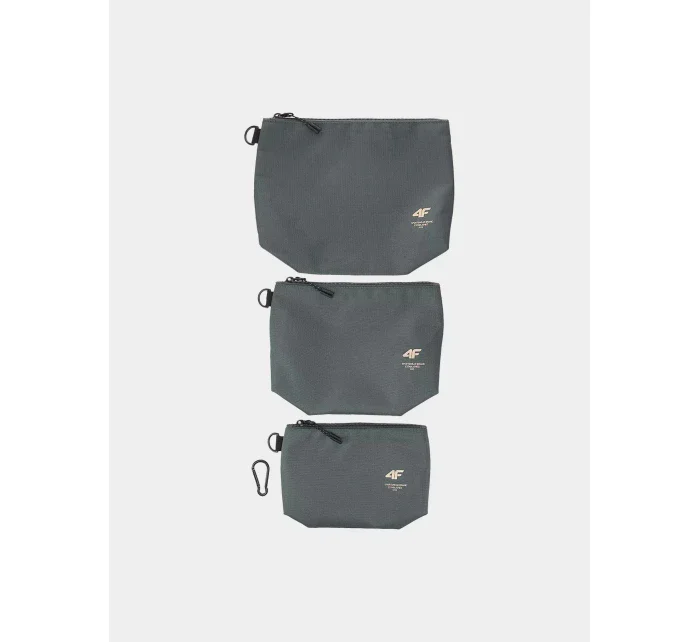 Set kosmetických tašek 4FSS23AWBGU011-22S antracit - 4F