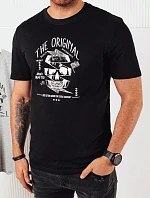 Pánské tričko s potiskem černé FashionStreet RX5381