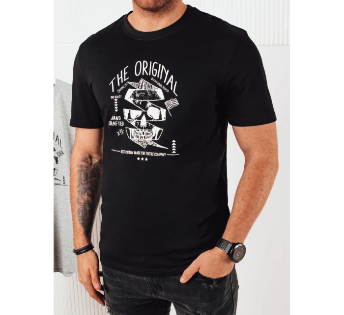 Pánské tričko s potiskem černé Dstreet RX5381