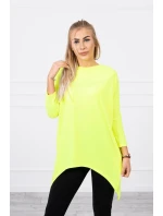 Mikina s potiskem kola žlutá neonová Mikina s potiskem kola žlutá neonová